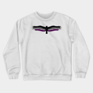 Fly With Pride, Raven Series - Asexual Crewneck Sweatshirt